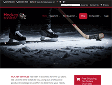 Tablet Screenshot of hockeyservices.com